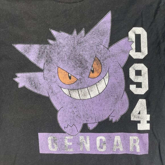 Y2K Pokemon Gengar #094 Graphic Print T-Shirt Black Men M 2016 - Picture 6 of 16